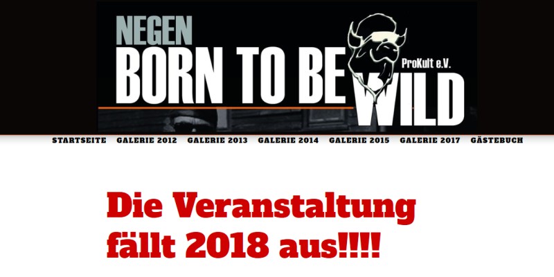 „Negenborn to be wild“ für 2018 abgesagt