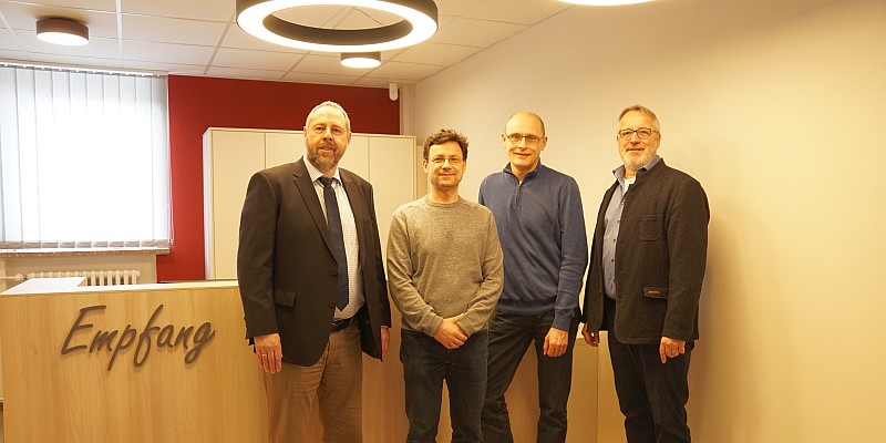 Neue Hausärzte im Charlottenstift, v.l.n.r.: Wolfgang Anders, Sascha Striegler, Dr. Andreas Schindler und Helmut Affelt. Foto: ris