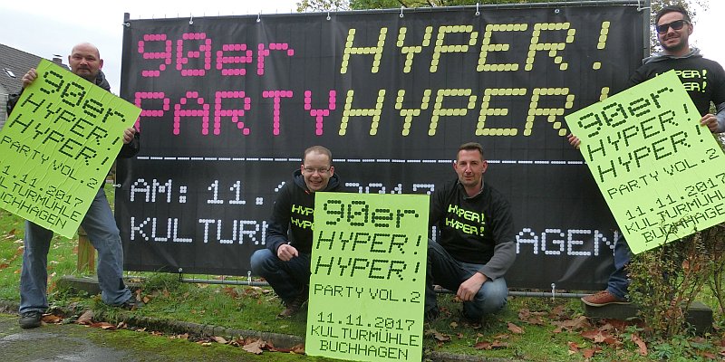 Hyper! Hyper! Die 90er Party in der KulturMühle Buchhagen ist wieder da