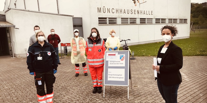 Corona-Testangebot durch das DRK-Weserbergland in der Samtgemeinde Bodenwerder-Polle