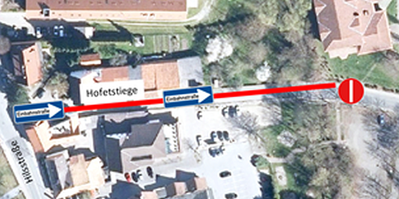 Hofetstiege ab sofort Einbahnstraße