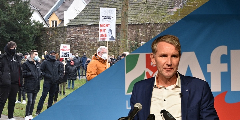 Hindenburgwall und Stadthalle wurden zum Sperrgebiet: AfD-Politiker Björn Höcke sprach in Höxter