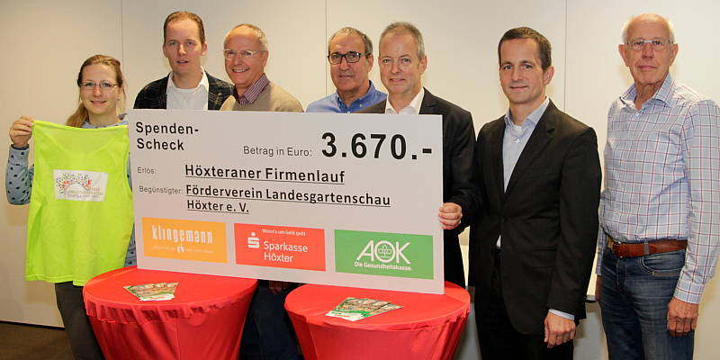 Laufen für einen guten Zweck: 6. Firmenlauf in Höxter mit toller Beteiligung und 3.670 Euro für den Förderverein der Landesgartenschau Höxter