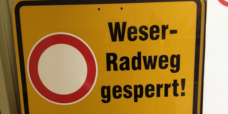 Sperrung der K32 und des Weserradweges ab Freitagvormittag - Landkreis informiert über Umleitungsstrecken