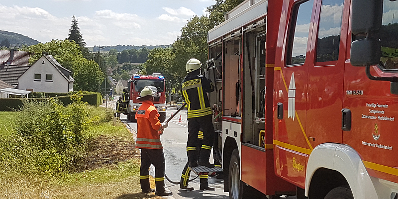 Feuerwehr Stadtoldendorf zu kleinem Flächenbrand gerufen