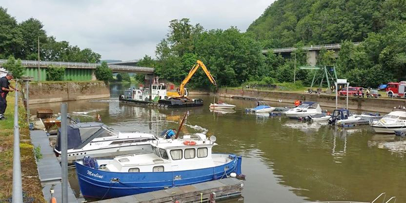 Boot in Bodenwerder gekentert