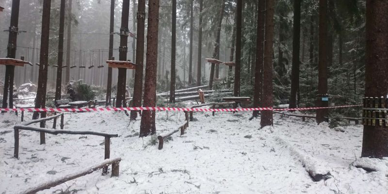 Sturmtief Friederike hat auch im TreeRock Kletterpark seine Spuren hinterlassen