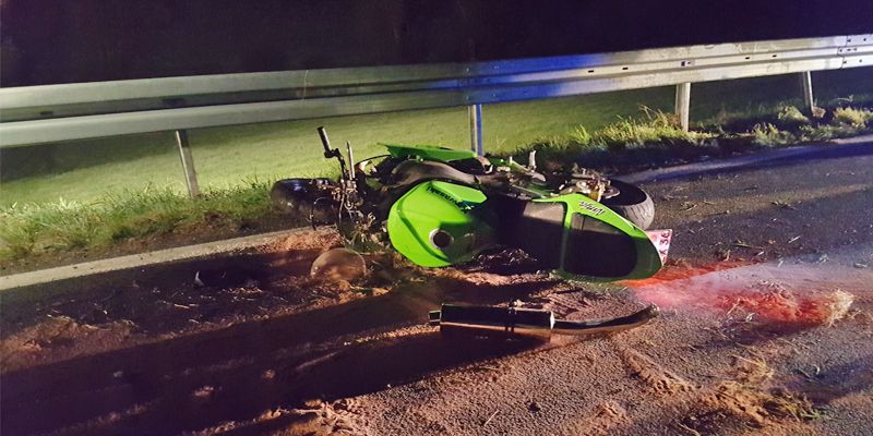 Schwerer Motorradunfall auf der Landstraße 462 zwischen Hohenbüchen und Hohe Warte