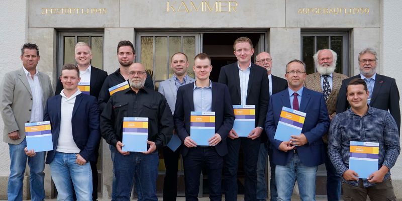 Ehrung der Meister aus dem Metallhandwerk und dem Maurer- und Betonbauerhandwerk - Tim Faber und Jan Ferdinand Lieben erhalten Ehrung