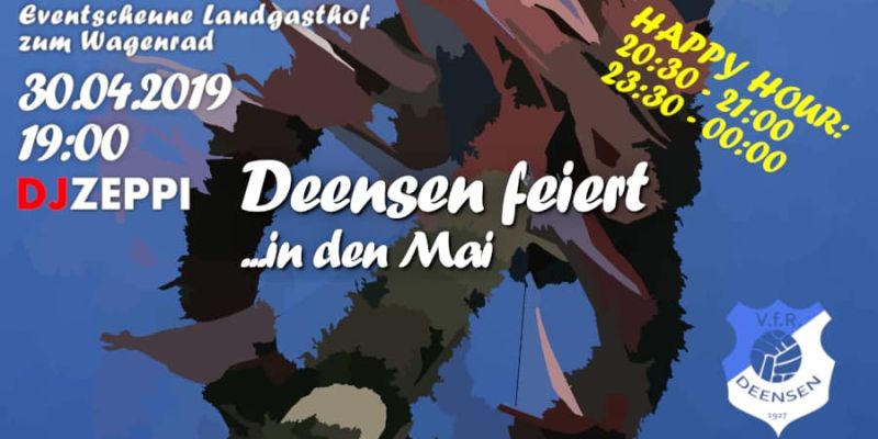 Deenser Tanz in den Mai - Party in der Eventscheune mit Dj Zeppi