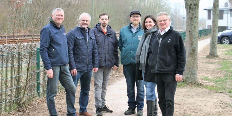 CDU Ortsverband Lauenförde, v.l. Matthias Taenzer, Martin Hüfner, Manuel Siegert, Frank Siebert, Edith Götz und Wolfgang Heidebrecht