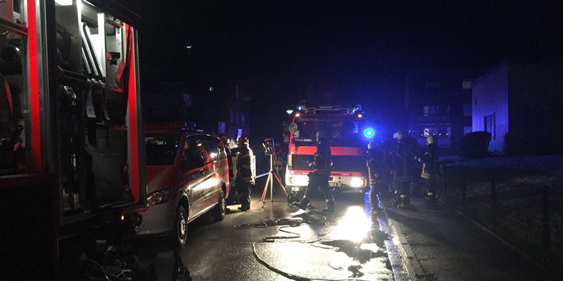 Waschmaschine verursacht Feuer im Keller