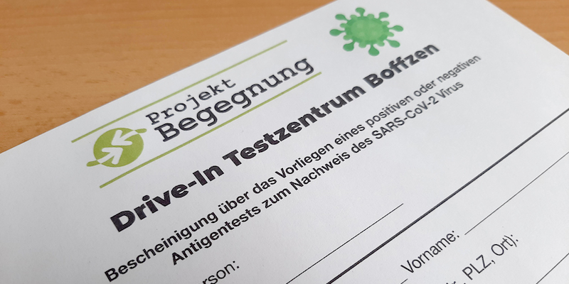 Ab Dienstag: Drive-In-Testzentrum  am ehemaligen Café Lieblingsplatz in Boffzen