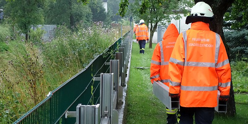 Stadtoldendorf bereitet sich auf einen steigenden Wasserpegel vor