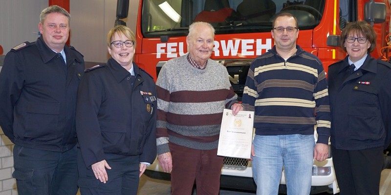 Ehrungen für langjährige Mitglieder der Feuerwehrkameradschaft Stadtoldendorf