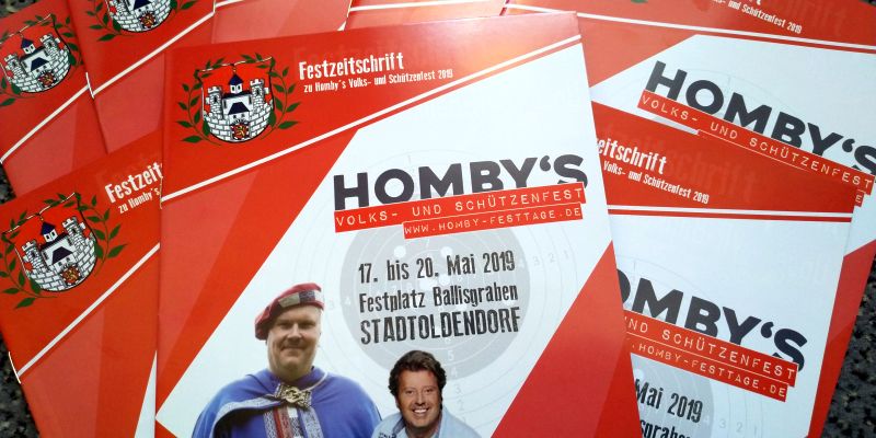 Eine offizielle Festzeitung zu Homby’s Volks- und Schützenfest